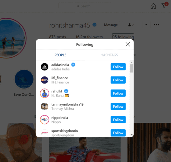 Rohit Sharma Unfollowed Virat Kohli on Instagram