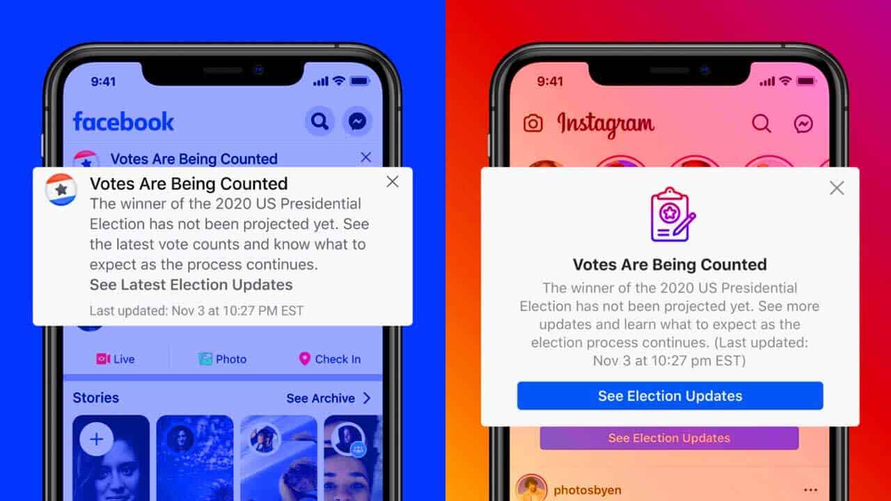 US Elections News Facebook and Instagram New Feature