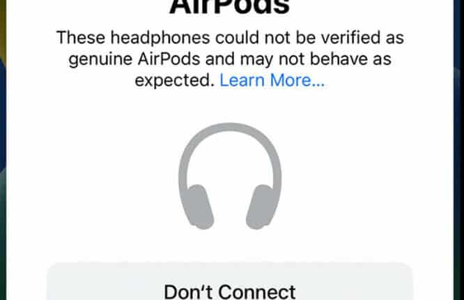 iphone fake airpods detect