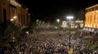 Georgia Election Hurdle 3000 protestors