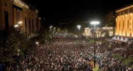 Georgia Election Hurdle 3000 protestors