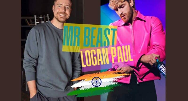 Mr Beast and logan paul in india